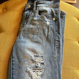 Judy Blue Size 0/24 Paint Splatter Boyfriend fit jeans
